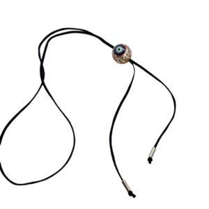 Collar con esfera de madera pintada a mano