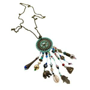 Collar largo Atrapasueños hecho a mano pieza única mexican boho