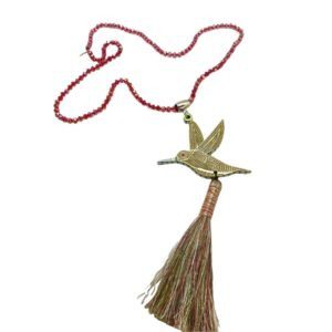 Collar largo Colibrí hecho a mano pieza única mexican boho