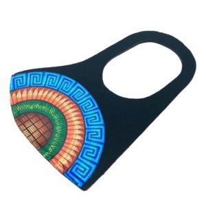 Cubre bocas grecas pintado a mano