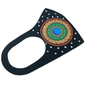 Cubre bocas Mandala pintado a mano