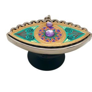 Phone Grip con OJO de madera pintada a mano