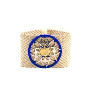 Pulsera ancha chakra “Ajna” color azúl Rey