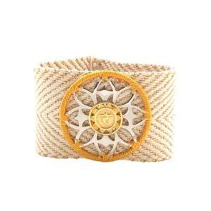 Pulsera ancha chakra “Manipura” color amarillo