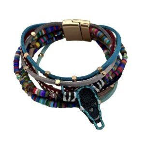 Pulsera con toro de metal calado vintage