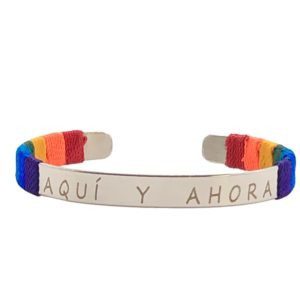 Pulsera de acero inoxidable 7 colores chakras “AQUI Y AHORA”
