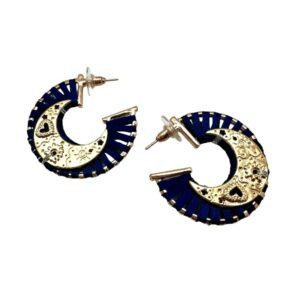 Aretes de hilo con luna