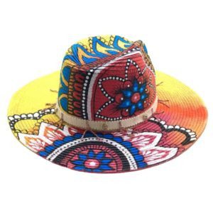 Sombrero tres pintado a mano pieza única