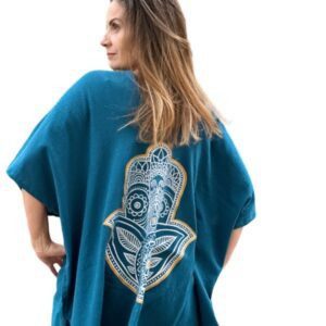 Tunica pintada a mano con HAMSA