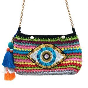 Bolsa LovitMx tejida con parche OJO y cadena